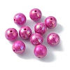Pearlized Plastic Round Beads KY-WH0004-06H-2