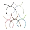 5Pcs 5 Colors Gradient Color Adjustable Braided Nylon Cord Braided Bracelet Making AJEW-JB01163-01-S-1