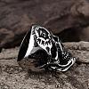 Punk Rock Style 316L Surgical Stainless Steel Skull Finger Rings for Men RJEW-BB01216-11AS-4