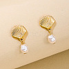 Alloy Imitaton Pearl Dangle Stud Earrings FS-WG5D696-02-1