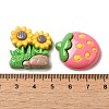 Sunflower/Rabbit/Strawberry Opaque Resin Decoden Cabochons CRES-B019-08-3