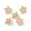 Rack Plating Brass Pave Clear Cubic Zirconia Connector Charms ZIRC-C040-17G-4