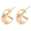 Rack Plating C-Shaped Brass Stud Earrings EJEW-M090-04G-1