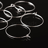 Silver Color Plated Brass Earring Hoops X-EC067-2S-3
