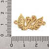 Rack Plating Brass Micro Pave Cubic Zirconia Couple Swan Connector Charms KK-Z070-13G-3