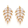 Brass Micro Pave Cubic Zirconia Pendants X1-KK-N261-95B-G-1