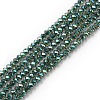 Electroplate Glass Beads Strands EGLA-F149-FR-08-1