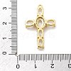 Brass Micro Pave Clear Cubic Zirconia Pendants KK-L228-03G-05-3