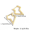 Geometric Irregular Lightning Bolt S925 Sterling Silver Hoop Earrings BC0991-3