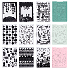 Globleland 9Pcs 9 Patterns Plastic Fondant Stencil DIY-GL0001-54-1