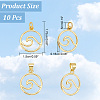 ARRICRAFT 10Pcs Brass Pendants KK-AR0003-39-2