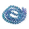 Baking Paint Transparent Glass Beads Strands DGLA-A035-T8mm-A07-3