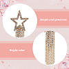 ANATTASOUL 2 Pairs 2 Colors Alloy Hollow Star Dangle Stud Earrings EJEW-AN0003-77-3