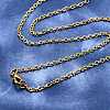 304 Stainless Steel Cable Chain Necklace Making STAS-P045-01G-A-1