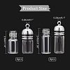  12Pcs 2 Style Glass Bottle Pendants FIND-NB0002-66-3