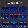 9 Sheets 9 Style Creative Fluorescent Face Tattoo Paper Stickers STIC-TA0002-01-2