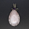 Natural Rose Quartz Pendants PW-WG69173-08-1