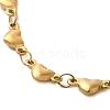 304 Stainless Steel Heart Link Chain Bracelets for Women BJEW-K237-07G-2