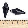 Synthetic Blue Goldstone Gemstone Pointed Pendants G-K384-01P-05-3