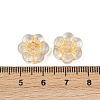 Baking Paint and Golden Metal Enlaced Glass Beads DGLA-T004-10B-3