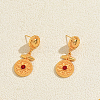 Alloy Rhinestone Stud Dangle Earrings for Women XJ2784-2-5