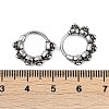 Skull 316 Surgical Stainless Steel Hoop Earrings EJEW-G416-32AS-5