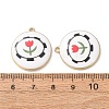Plating Eco-Friendly Printed Alloy Pendants AL-CBAE25B-01F-G-2