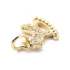 Brass Micro Pave Cubic Zirconia Charms ZIRC-F131-24G-3