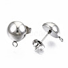 Non-Tarnish 304 Stainless Steel Stud Earring Findings STAS-Q225-16A-10mm-2