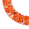 Electroplate Transparent Glass Beads Strands EGLA-B011-08A-AB10-3