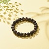 4Pcs 4 Size Natural Agate Round Beaded Stretch Bracelets Set BJEW-JB08196-5