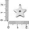 304 Stainless Steel Pendants STAS-M076-08P-3