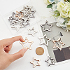 WADORN 18Pcs 6 Styles Zinc Alloy Spring Gate Rings FIND-WR0008-81-3