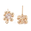 Brass Stud Earring Findings KK-N256-10G-2