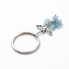 Natural Aquamarine  Keychain KEYC-JKC00382-03-4