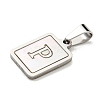 Vacuum Plating 304 Stainless Steel Pave Natural White Shell Pendants STAS-S130-03P-P-2