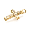 Rack Plating Brass Micro Pave Cubic Zirconia Pendants ZIRC-F142-40G-2