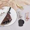 4Pcs 4 Colors Brass Shackle Clasps with Brass S Hook Clasps KK-PH0012-38-2