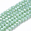 Electroplate Glass Beads Strands EGLA-A034-P8mm-B16-1