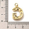 Brass Micro Pave Clear Cubic Zirconia Pendants KK-G521-01G-G-3