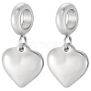 5Pcs 304 Stainless Steel European Dangle Charms STAS-BBC0007-89-6