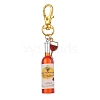 Goblet Alloy Enamel with Wine Resin Pendant Decorations HJEW-JM02524-3