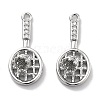 Rack Plating Brass Clear Cubic Zirconia Pendants KK-M102-23G-P-1