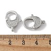 Brass Micro Pave Cubic Zirconia Lobster Claw Clasps KK-F893-06P-3