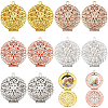 BENECREAT 10Pcs 5 Colors Brass Diffuser Locket Pendants KK-BC0008-30-1