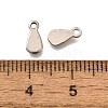 304 Stainless Steel Stamping Blank Tag Charms STAS-F311-04P-03-3