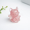 Watermelon Stone Glass Fox Display Decorations WG88930-05-1