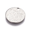 Tarnish Resistant 304 Stainless Steel Textured Pendants STAS-I098-01-15mm-P-1