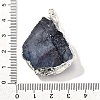 Raw Rough Natural Dyed Quartz Crystal Pendants G-G895-05S-06-3