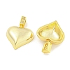 Heart Rack Plating Brass Clear Cubic Zirconia Pendants KK-M291-11G-2